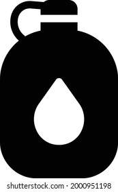 water with white background. water is a symbol of thrist.glyph flat icon.