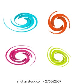 Water and wind energy symbol, vector logo
