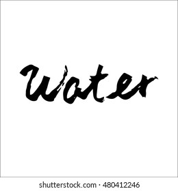 water word calligraphy