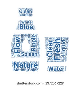 water word cloud. tag cloud about water