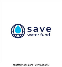 water world donate drop care donation logo vector icon illustration