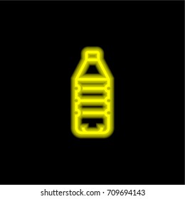 Water yellow glowing neon ui ux icon. Glowing sign logo vector