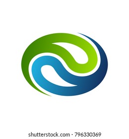 Water Yin Yang Logo Template