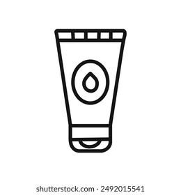 Water-based lubricant icon linear graphics set vector