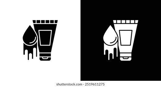 Logotipo lineal del icono del lubricante a base de agua aislado