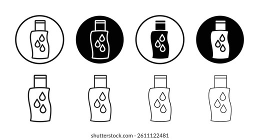 Water-based lubricant icon Vector flat thin line illustration