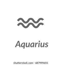 The Water-Bearer aquarius sing. Star constellation vector element. Age of aquarius constellation zodiac symbol on light white background.