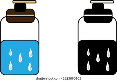 Waterbottle icon set of two