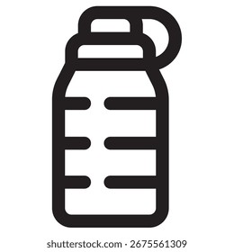 Waterbottle Modern Vector Icon – Minimal Illustration Symbol Template for Web Mobile App UI Design