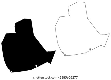 Waterbury City, Connecticut (United States cities, United States of America, us, usa city) map vector illustration, scribble sketch City of Waterbury map