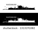 Waterbury skyline - Connecticut, United States of America, USA - vector illustration