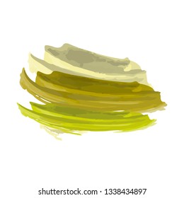Waterclor brush stroke. Yellow abstract vector background. Design for headline, logo, poster, postcards and banner.