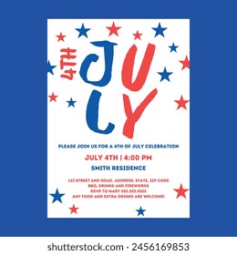 Watercolor 4th of July Invitation