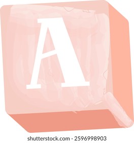 Watercolor ABC Blocks Toy Vector Illustration