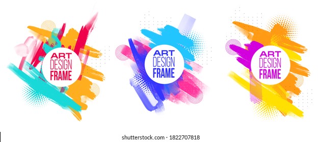 watercolor abstract art background . Abstract design with doodles and various shapes. modern art isolated vector graphic. minimalistic geometric frames hand painted, vector illustration hand drawn