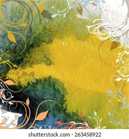 Watercolor abstract background