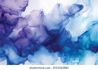 Watercolor abstract background. Artistic ink watercolor background.