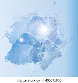 watercolor abstract background blue light