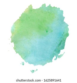 Watercolor abstract background. The color splashing on the paper. Hand painted watercolor background.