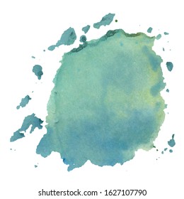 Watercolor abstract background. The color splashing on the paper. Hand painted watercolor background.