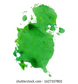 Watercolor abstract background. The color splashing on the paper. Hand painted watercolor background.