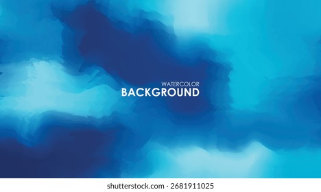Acuarela de fondo abstracto gradiente de color azul