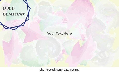 Watercolor abstract background with hexagon for business logo. Vectors. Presentation templates