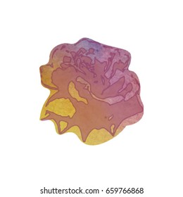 watercolor abstract background rose soft delicate handmade blurred wet 