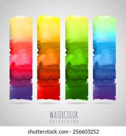 Watercolor abstract background. Seasons
