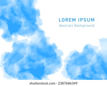 Watercolor abstract background template. The white part is transparent.
