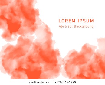 Watercolor abstract background template. The white part is transparent.