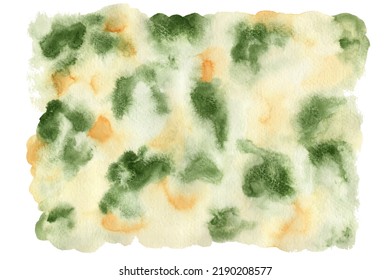 Watercolor abstract background, texture. Soft natural shades, beige, green, yellow, white colors. Marble imitation. Design for card, invitation, cover.