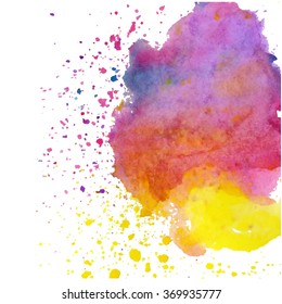 Watercolor abstract background vector.