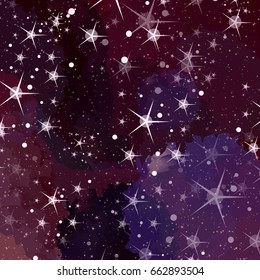 Watercolor abstract background. Vector cosmos