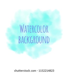 Watercolor abstract background. Vector design element