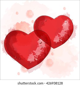 Watercolor abstract background. Vector design