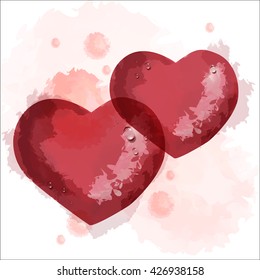 Watercolor abstract background. Vector design