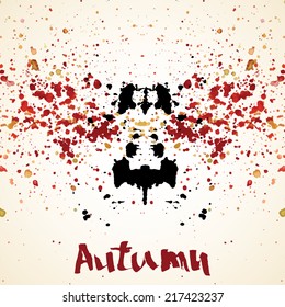 Watercolor abstract background. Vector illustration. Lettering.