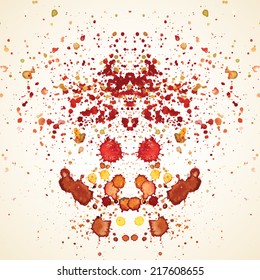 Watercolor abstract background. Vector illustration. Lettering.