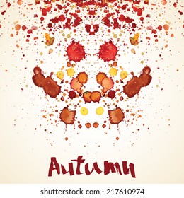 Watercolor abstract background. Vector illustration. Lettering.