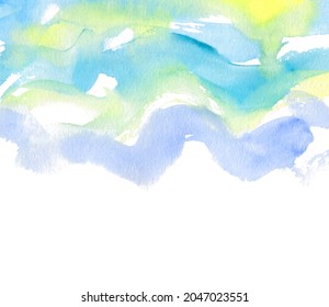 Watercolor abstract background, vector template, paper texture card. Wave draw wallpaper, liquid grunge card, art design