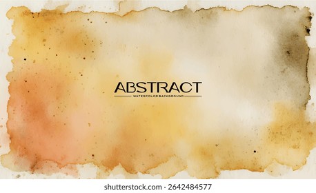 Watercolor abstract background in warm earthy tones.