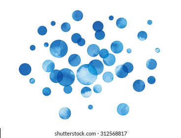 Watercolor Abstract Circles - Art Vector Background