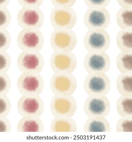 Círculos abstractos de acuarela. Patrón sin fisuras. Diseño de superficie simple.