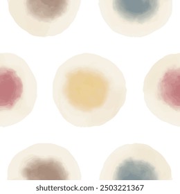 Aquarell abstrakte Kreise. Nahtloses Muster. Einfaches Oberflächendesign
