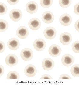 Círculos abstractos de acuarela. Patrón sin fisuras. Diseño de superficie simple

