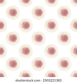 Aquarell abstrakte Kreise. Nahtloses Muster. Einfaches Oberflächendesign
