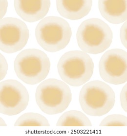 Watercolor abstract circles. Seamless pattern. Simple surface design
