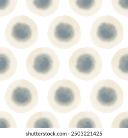 Círculos abstractos de acuarela. Patrón sin fisuras. Diseño de superficie simple
