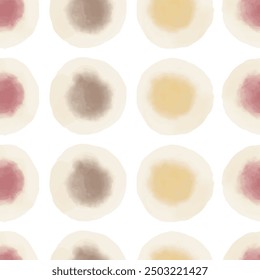 Watercolor abstract circles. Seamless pattern. Simple surface design
